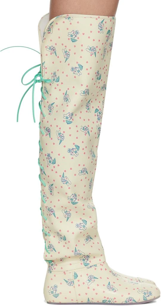 Ashley Williams Off-White Slouchy Thigh-High Tall Boots 1