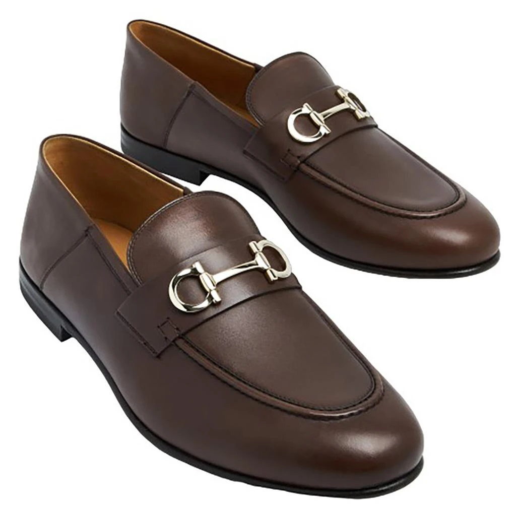 Salvatore Ferragamo Open Box - Ferragamo Gancini Ornament Calfskin Moccasin Mule Loafers, Size 9 EEE 2