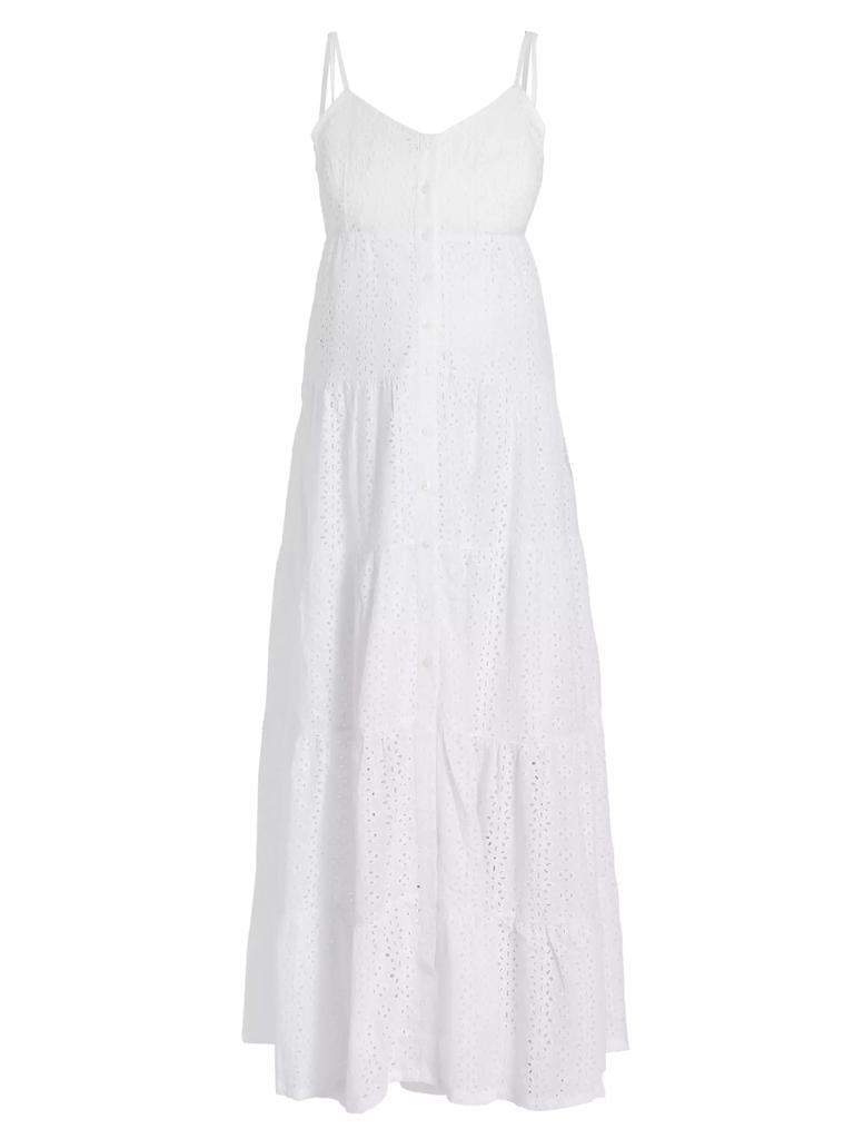 Nom Maternity Lisboa Eyelet Maxi Dress