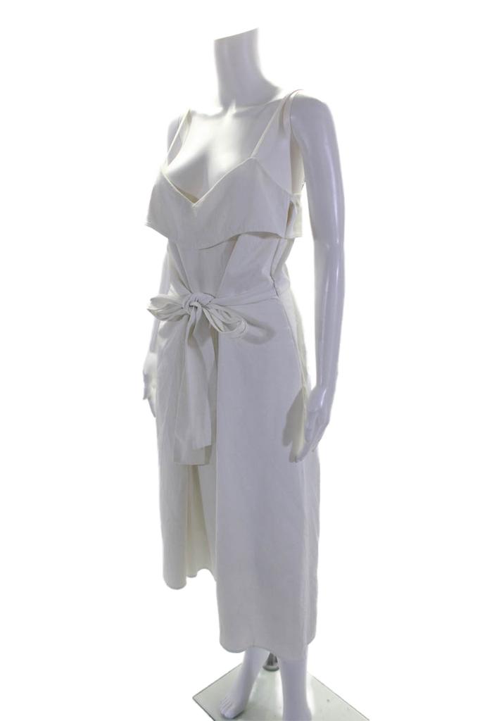 Colovos Womens Tank Tie Front Dress White