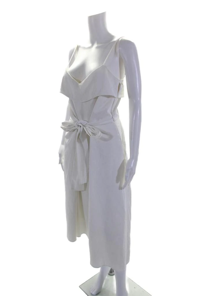 Colovos Womens Tank Tie Front Dress White 2