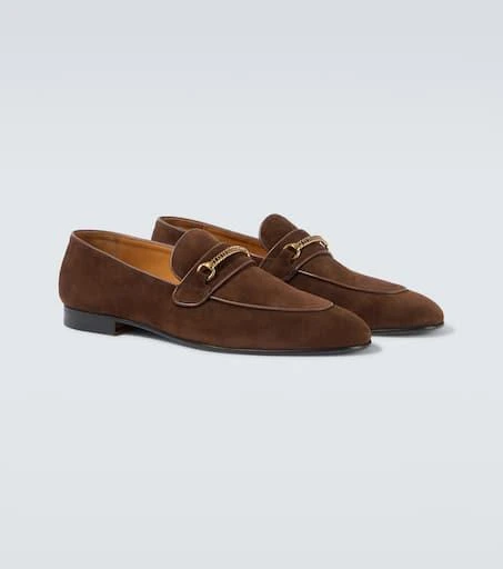 Tom Ford Liam chain-detail suede loafers 5