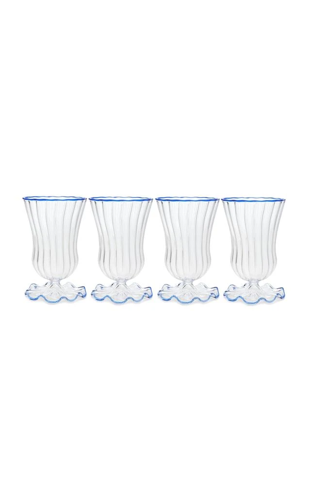 MoDA Moda Domus - Set-Of-Four Water Glasses - Blue - Moda Operandi
