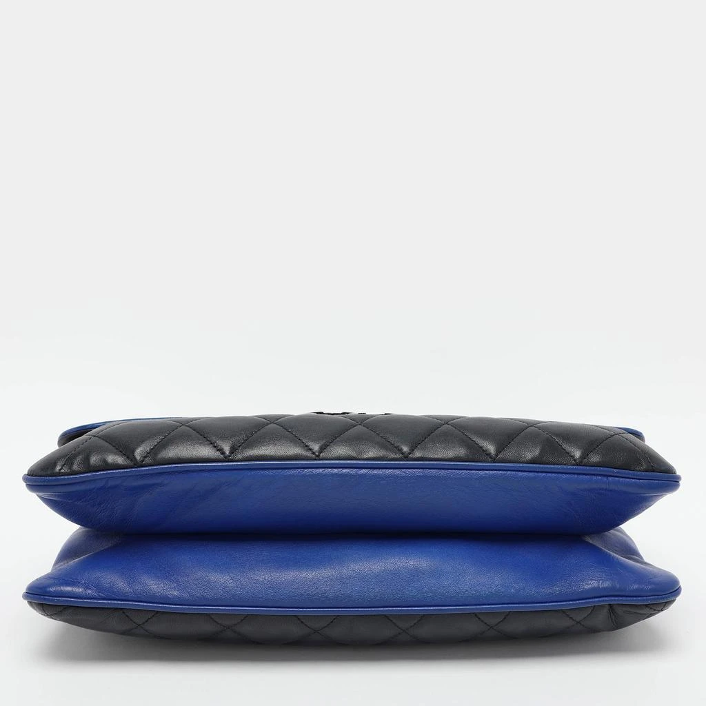 Chanel Chanel Navy Blue Quilted Leather Divine Flap Bag 8