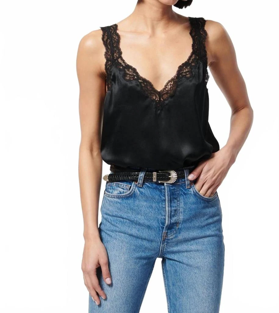 CAMI NYC Fernanda V-Neck Camisole In Black 1