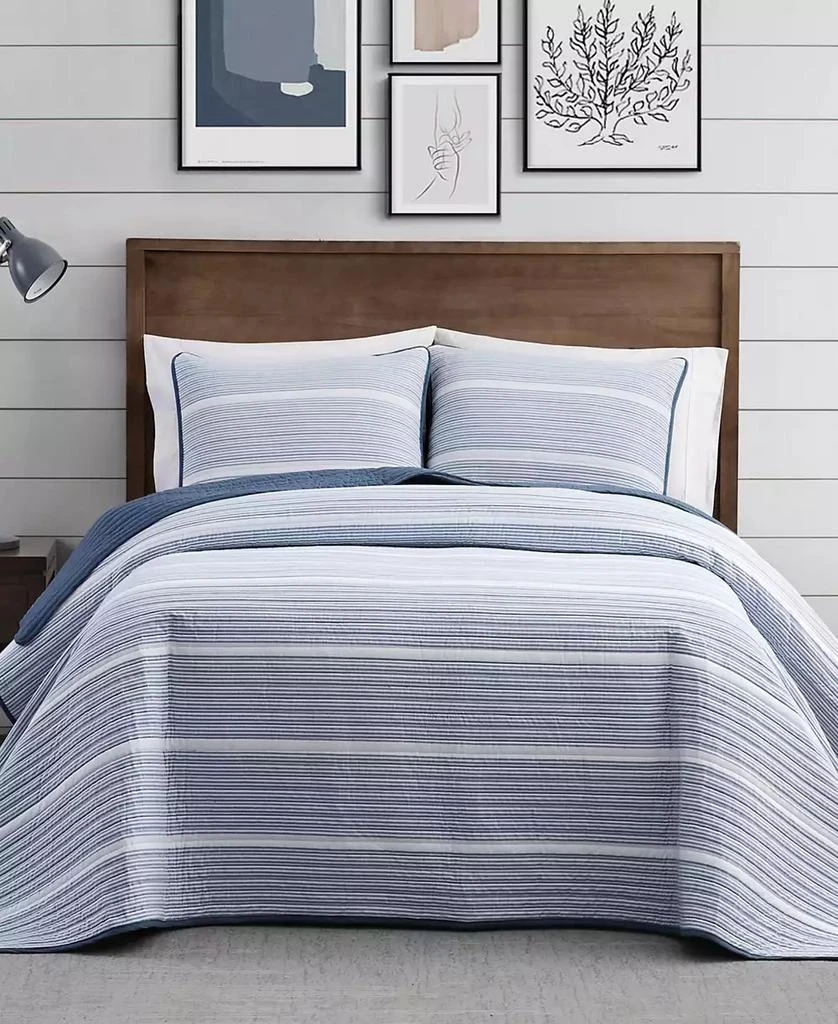 Macy's Niari Yarn Dye Stripe 3 Piece Quilt Set 1