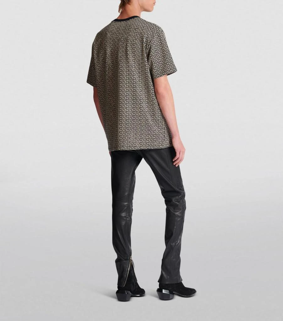 Balmain Jacquard Monogram T-Shirt 4