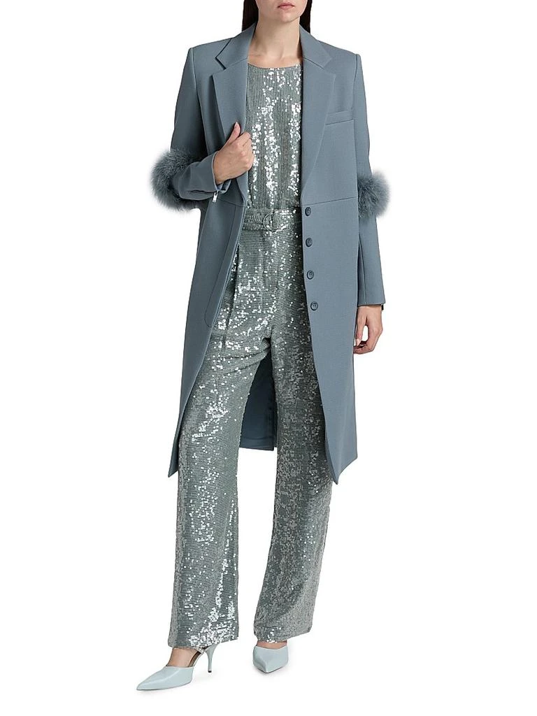 LAPOINTE Re-Edition Faux Fur-Trim Virgin Wool Coat 3