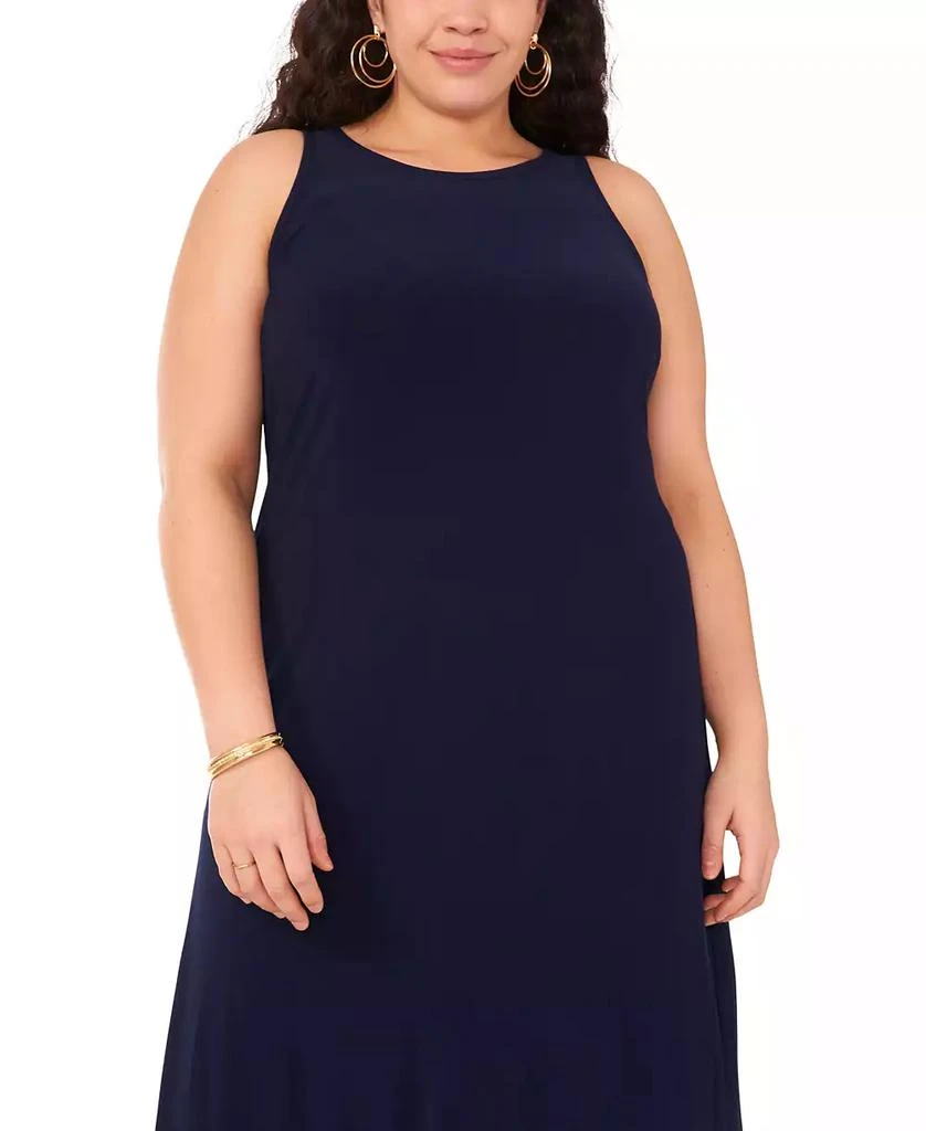 Vince Camuto Plus Size Sleeveless Keyhole-Back Crewneck Maxi Dress 3