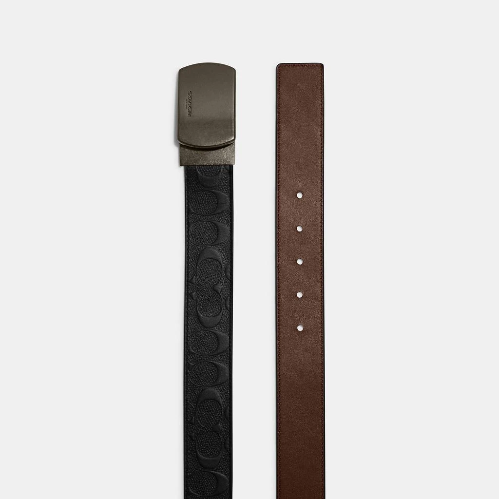 Coach Plaque Buckle Cut To Size Reversible Belt, 38 Mm 2