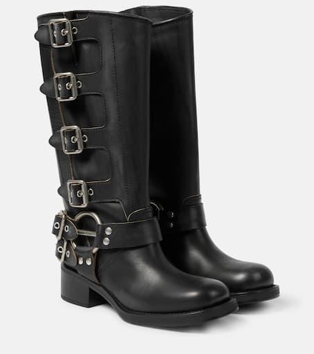 Miu Miu Leather biker boots