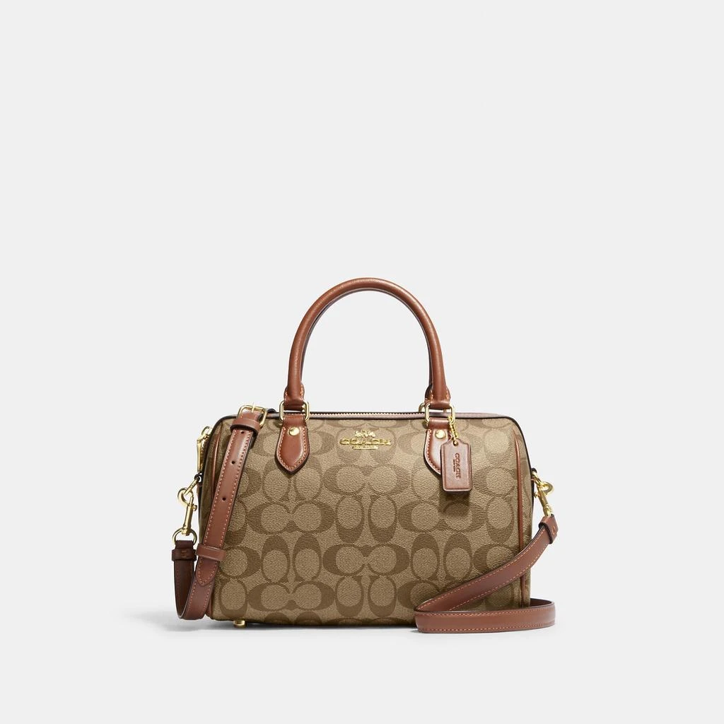 Coach Rowan Satchel In Signature Canvas 9