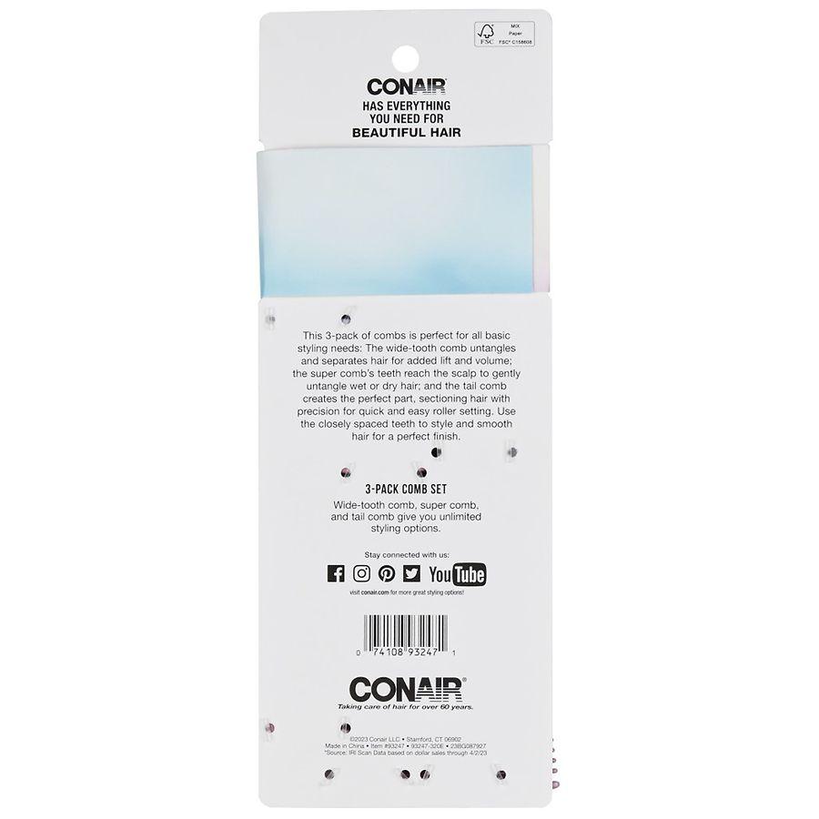 Conair Lift, Style & Detangle Comb Set