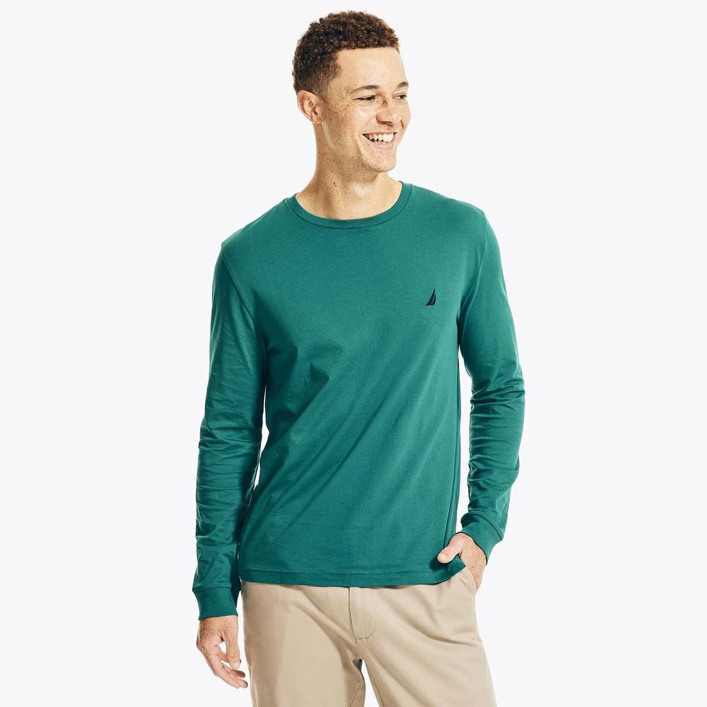 Nautica Mens Crewneck Long-Sleeve T-Shirt 10