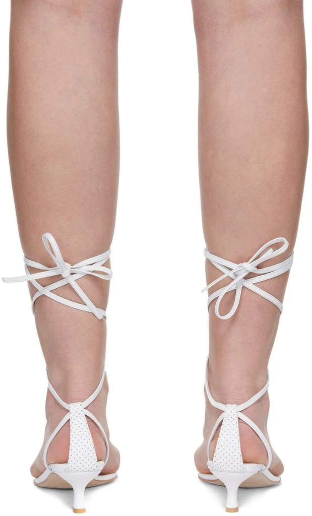 BONBOM White the VOLON Edition Lace-Up Heeled Sandals 4