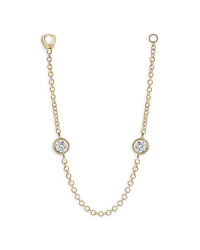 Maria Tash 18K Yellow Gold Diamond Chain Connecting Charm Chain 1
