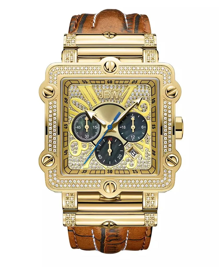Jbw Men's Phantom Diamond (1 ct.t.w.) 18k Gold Plated Stainless Steel Watch 1