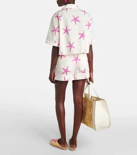 Valentino Starfish cropped cotton poplin shirt 3