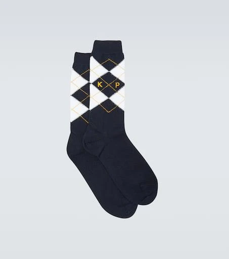 Kenzo Logo jacquard cotton-blend socks 1
