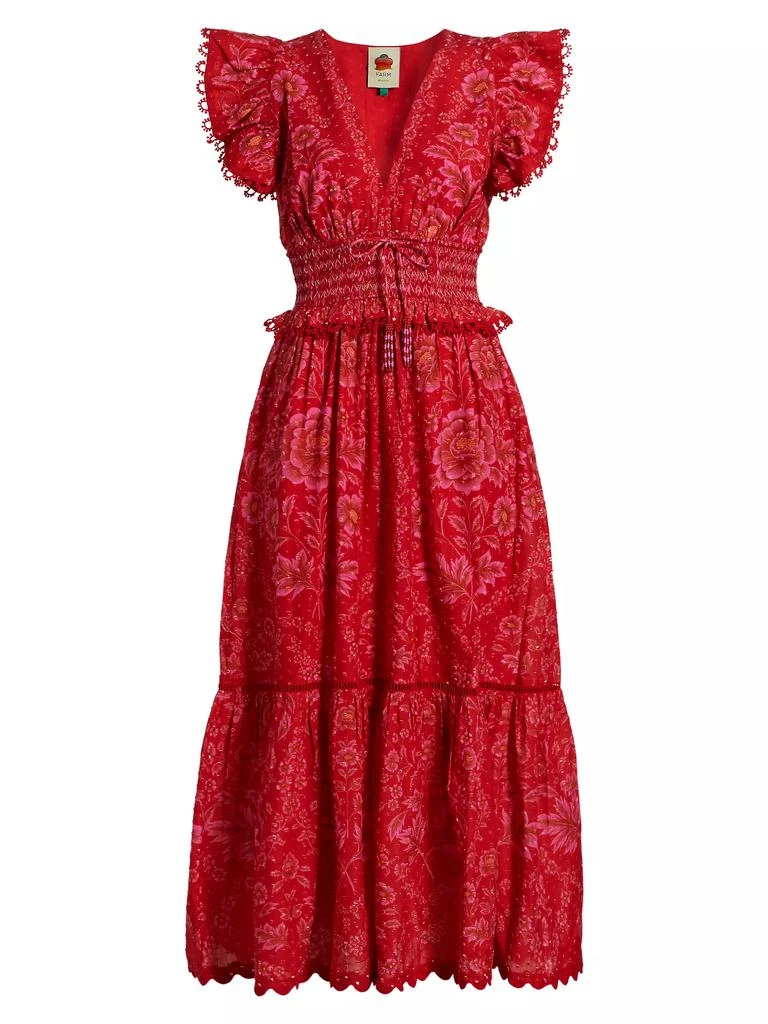 Farm Rio Olivia Printed Cotton Maxi Dress 1