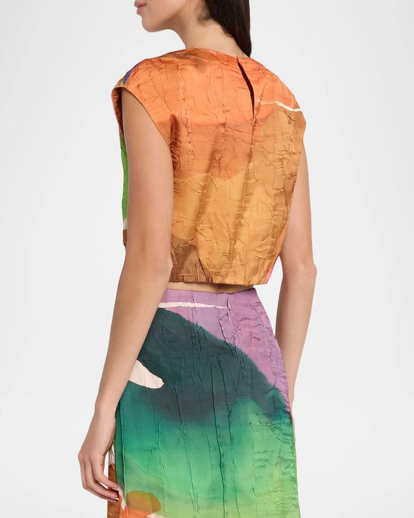 Ulla Johnson x Helen Frankenthaler Gisella Satin Crop Top 3