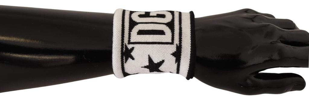 Dolce & Gabbana Dolce & Gabbana White Black Wool Logo #DGMILLENNIALS Wristband
