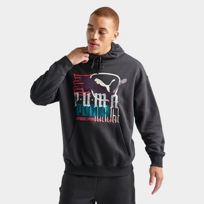 Puma Men's Puma Classics Play Loud Logo Graphic Hoodie 1