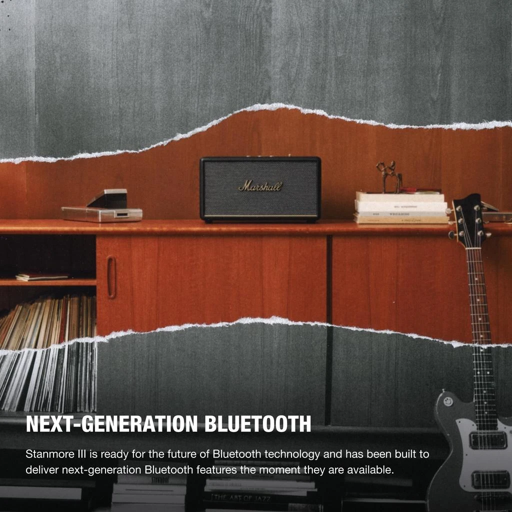 Marshall Marshall Stanmore III Bluetooth Home Speaker - Loud Stereo Sound with Bass and Treble Controls | Plug-in Powered | Record Player Compatible | RCA and 3.5 mm Aux Inputs - Black 5