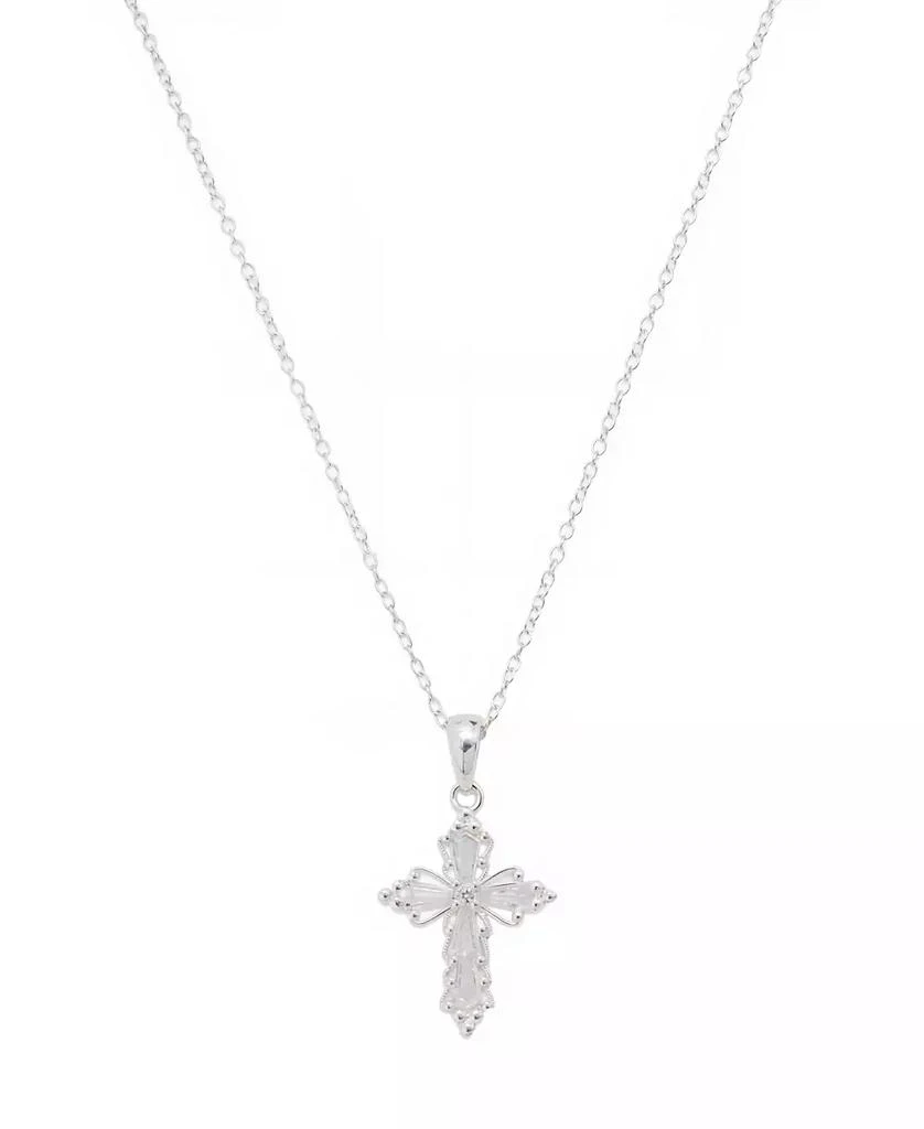 Unwritten Cubic Zirconia Cross Pendant Necklace