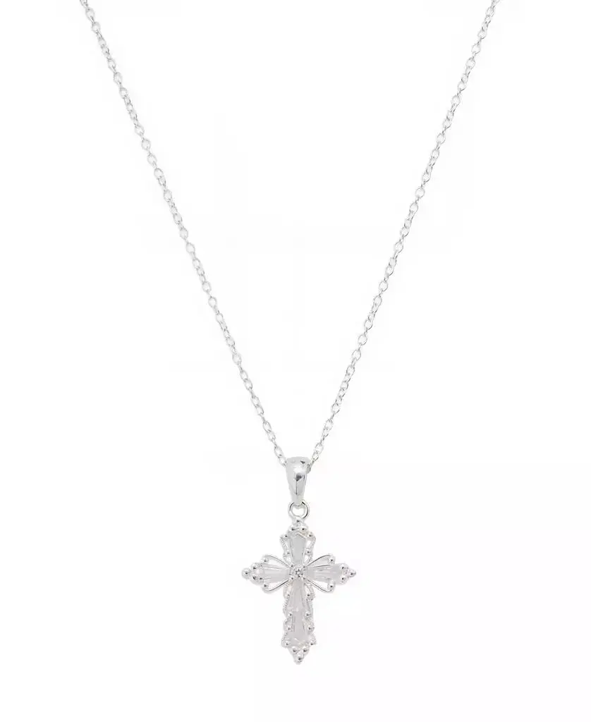 Unwritten Cubic Zirconia Cross Pendant Necklace