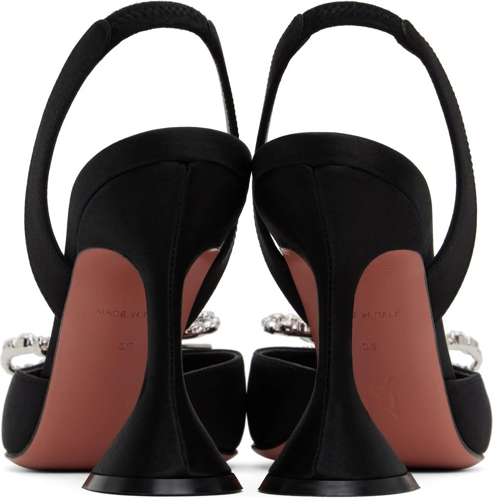Amina Muaddi Black Rosie Sling Heels 2