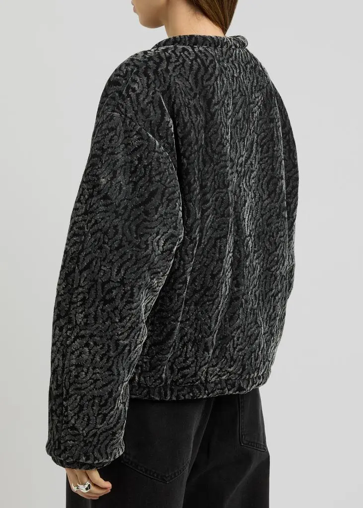 Isabel Marant Étoile Abelina velvet devoré bomber jacket 3