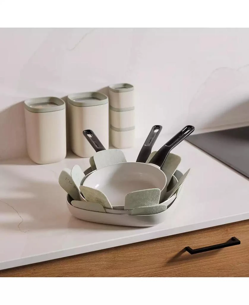 BergHOFF Leo Glints 5Pc Ceramic Nonstick Cookware Set, Spirit, Recycled 6