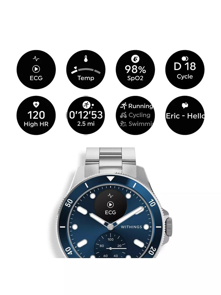 Withings Scanwatch Nova Premium Heart Health Hybrid Smartwatch - 42MM 3