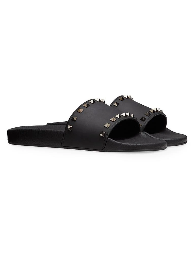 Valentino Rockstud Rubber Slider Sandals 2