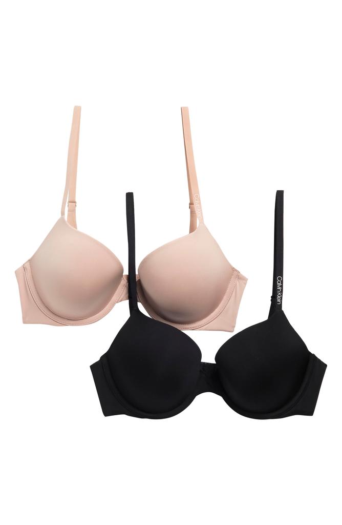 Calvin Klein Pure Micro Lightly Lined Demi Bra - Pack of 2
