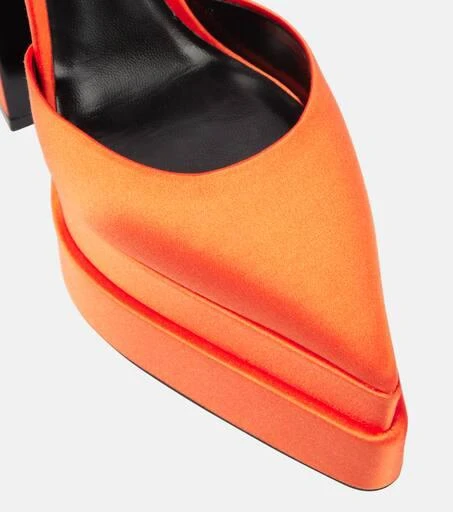 Versace Aevitas Pointy satin platform pumps 6