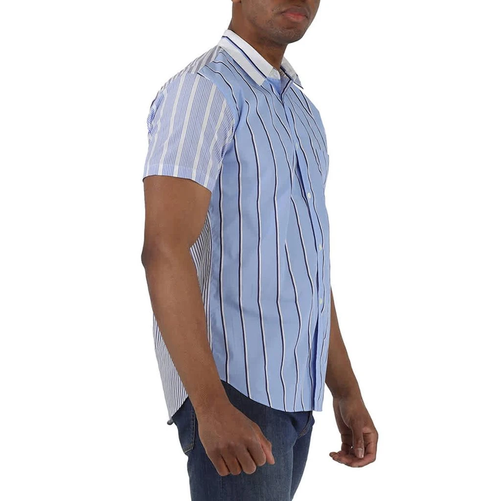 Comme des Garcons Comme Des Garcons Men's Multicolor Short Sleeve Mixed Stripe Shirt, Size Small 2
