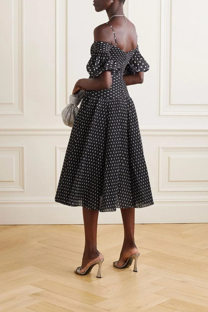 Zimmermann Polka-dot plissé-chiffon midi dress 3