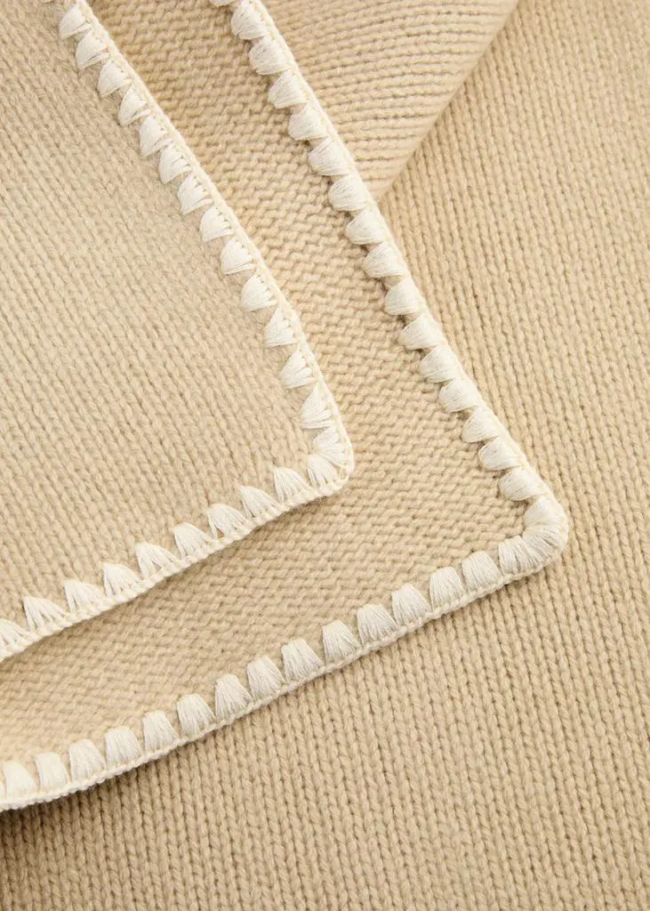 Totême Embroidered wool-blend scarf 3