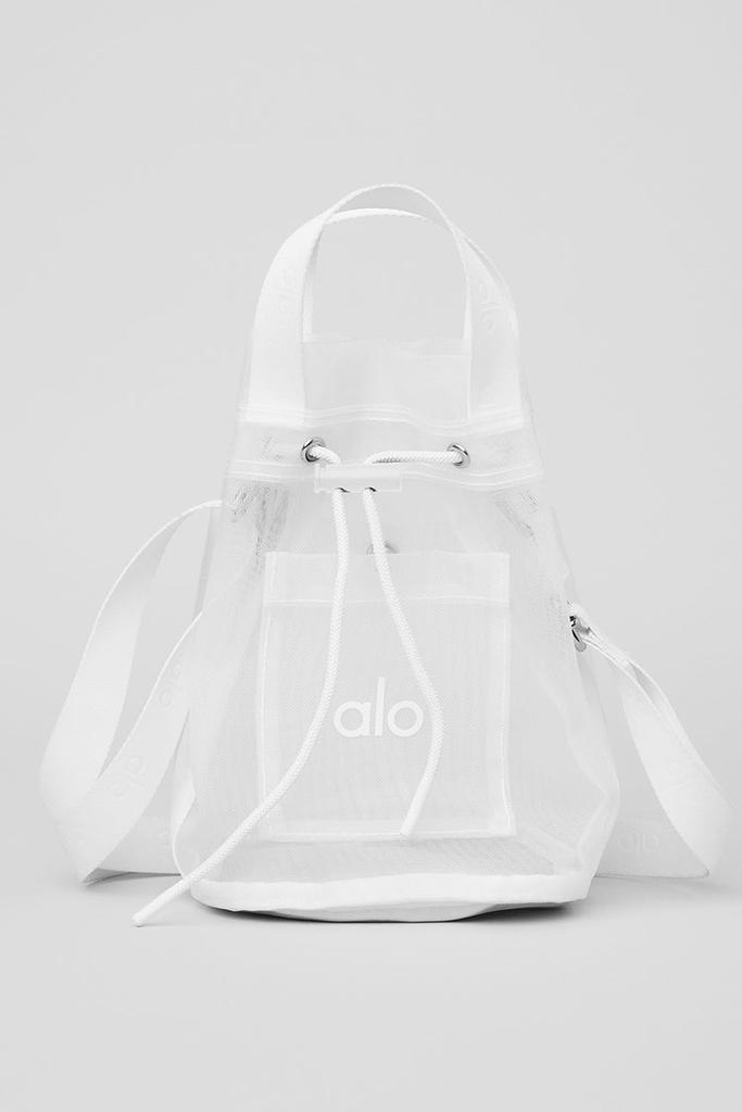 alo ホワイト ボディバッグ Alo Sheer Cross Body Bucket Bag - White - Crossbody Bags - Free
