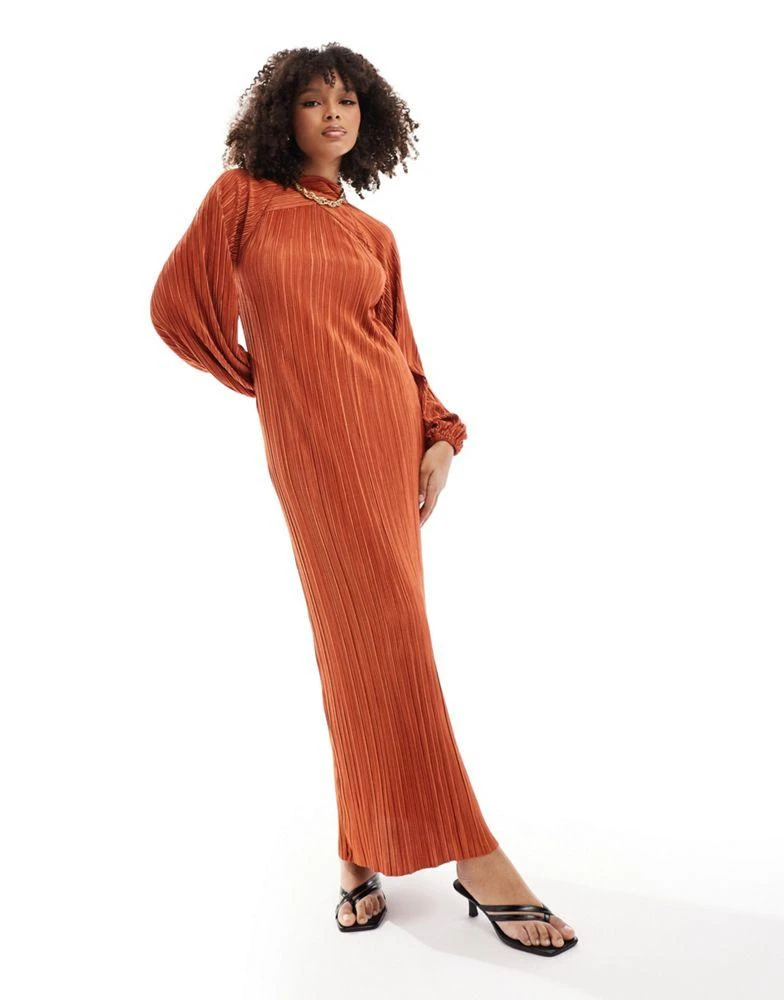 knee length dresses for ladies Long Sleeve Day Gown - MIDI