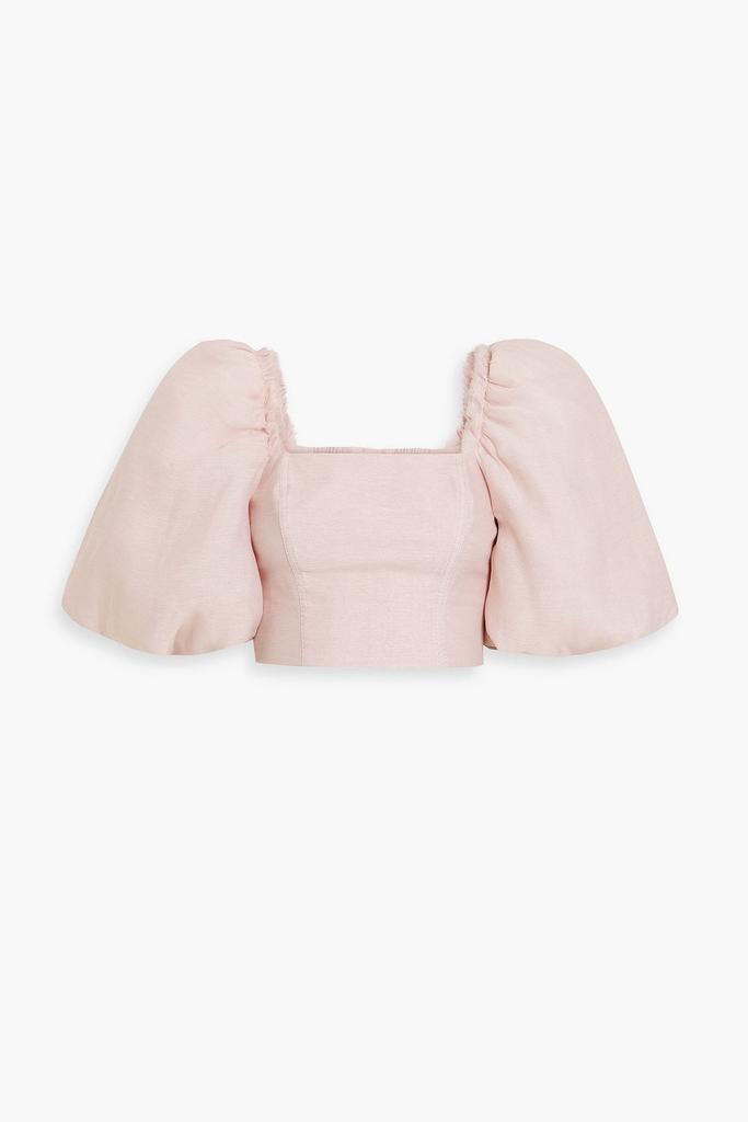 Aje Esme cropped organza top
