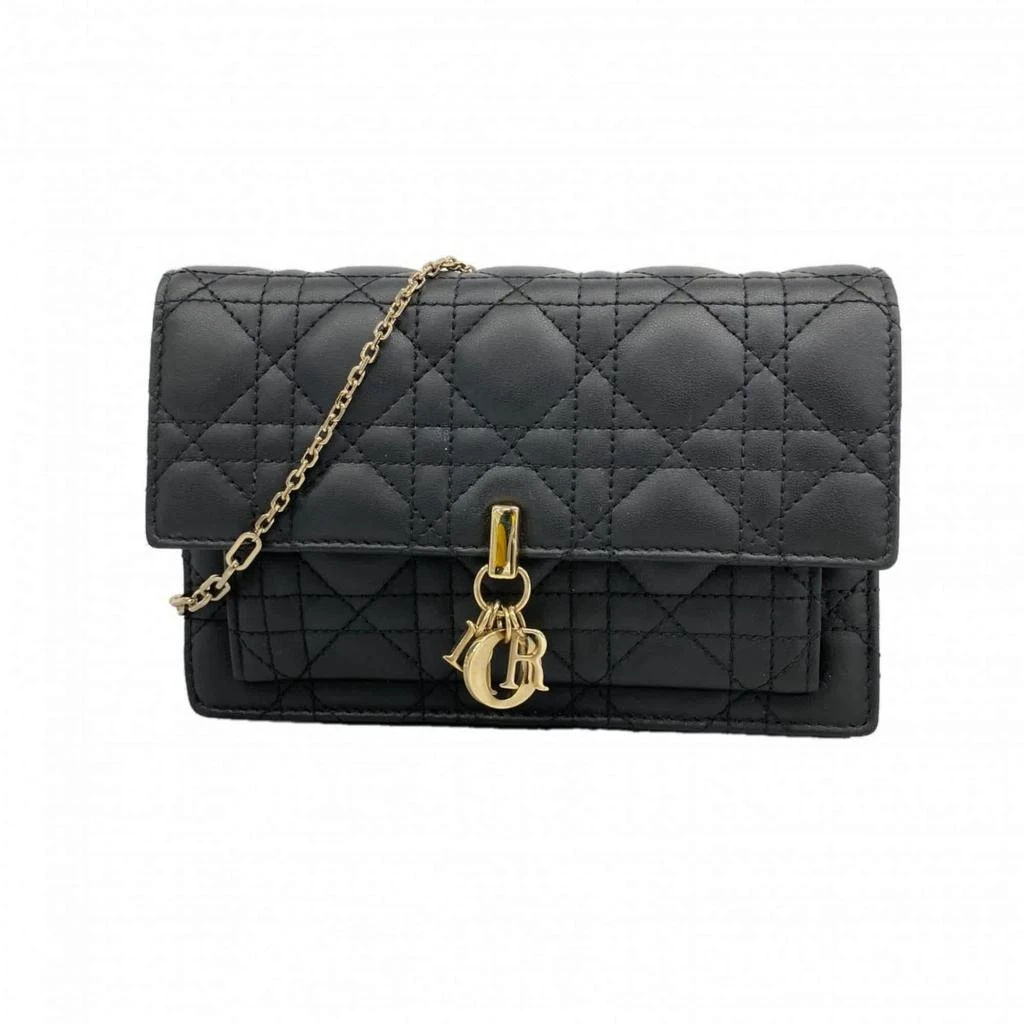 Dior Leather Chain/Shoulder Wallet (Pre-Owned)