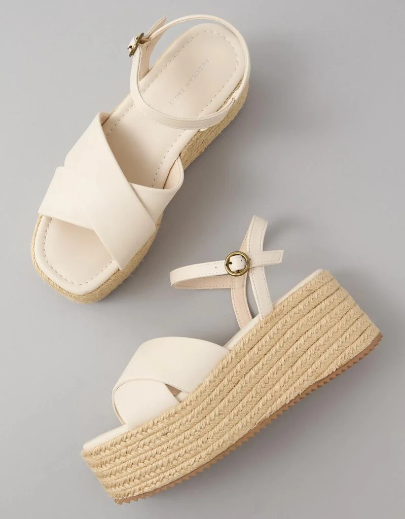 AE AE Vegan Leather Flatform Wedge Sandal 2