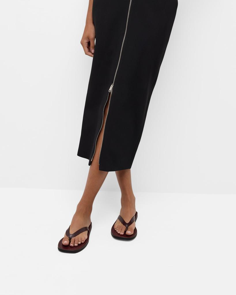 The Row City Calfskin Flip Flop Sandals