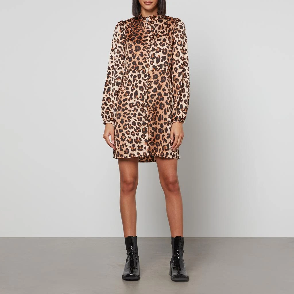 Cras CRAS Lavacras Leopard-Print Recycled Satin Mini Dress 3