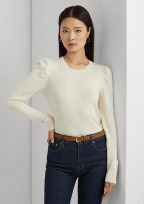 Ralph Lauren Ralph Lauren Cotton Blend Puff Sleeve Sweater 1