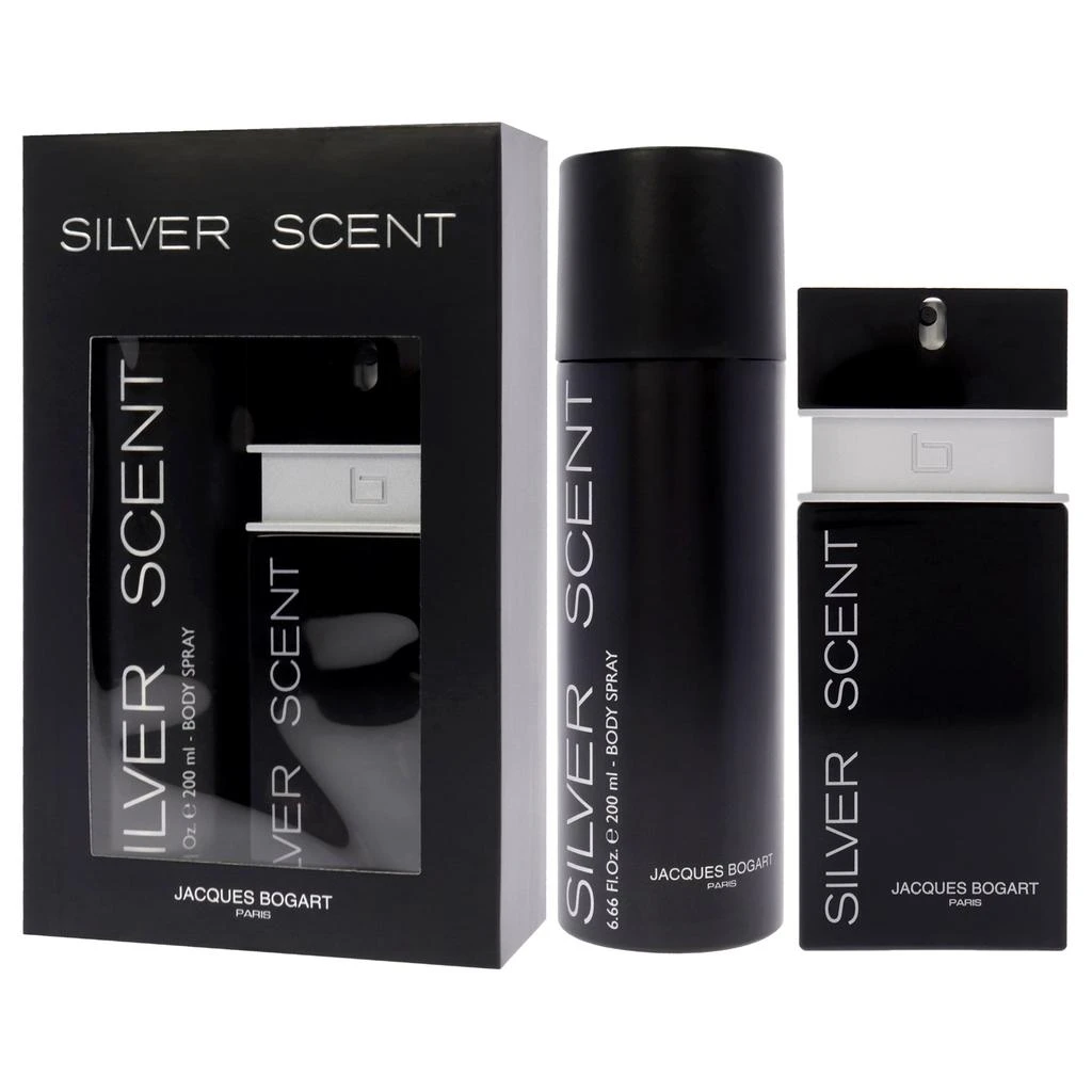 JACQUES BOGART Silver Scent by  for Men - 2 Pc Gift Set 3.33oz EDT Spray, 6.66oz Body Spray 4