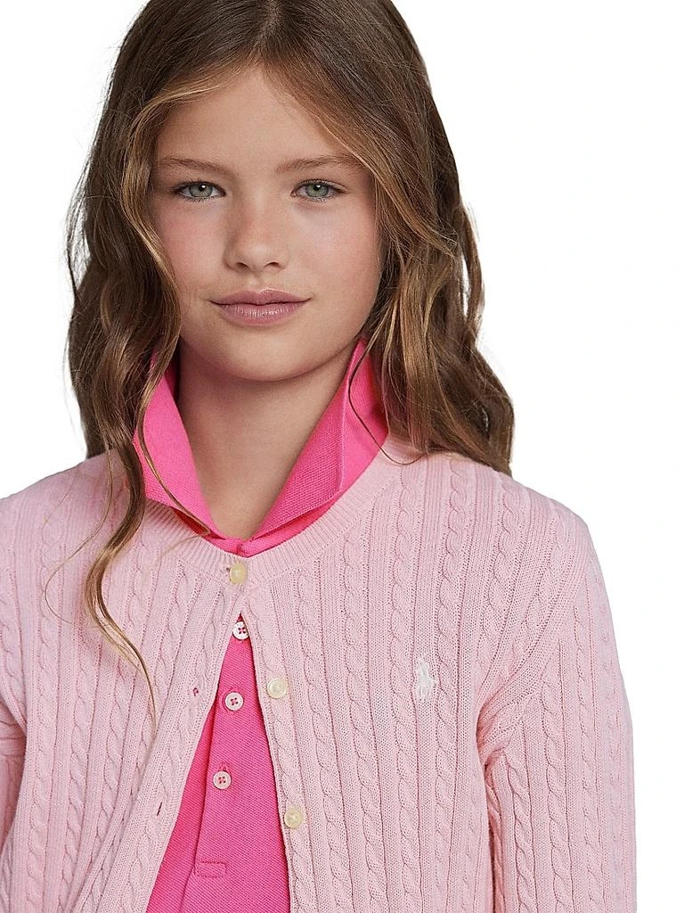 Ralph Lauren Girl's Cable-Knit Cotton Cardigan 4